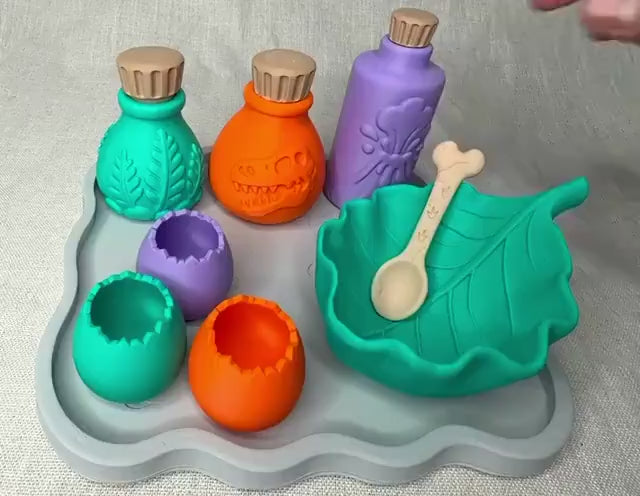 Prehistoric Dinosaur Potion Playset, Dino Pretend Potion Kit, Sensory Mixing Set, Kids Imaginative Play Gift