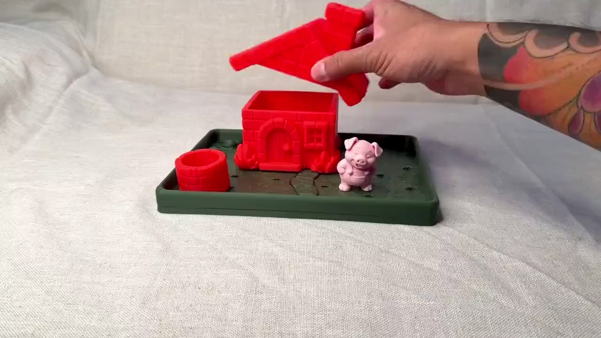 Three Little Pigs Sensory Play Set, Storytelling Toy, Pretend Play & Story Retelling Activity