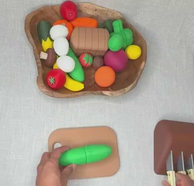 Magnetic Sliceable Food Toy, Choose One Fruit or Vegetable