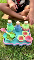 Enchanted Garden Potion Play Set, Fairy Pretend Play Toy, Sensory Bin Accessories, Flower Potion Bottles, Magical Kids Gift