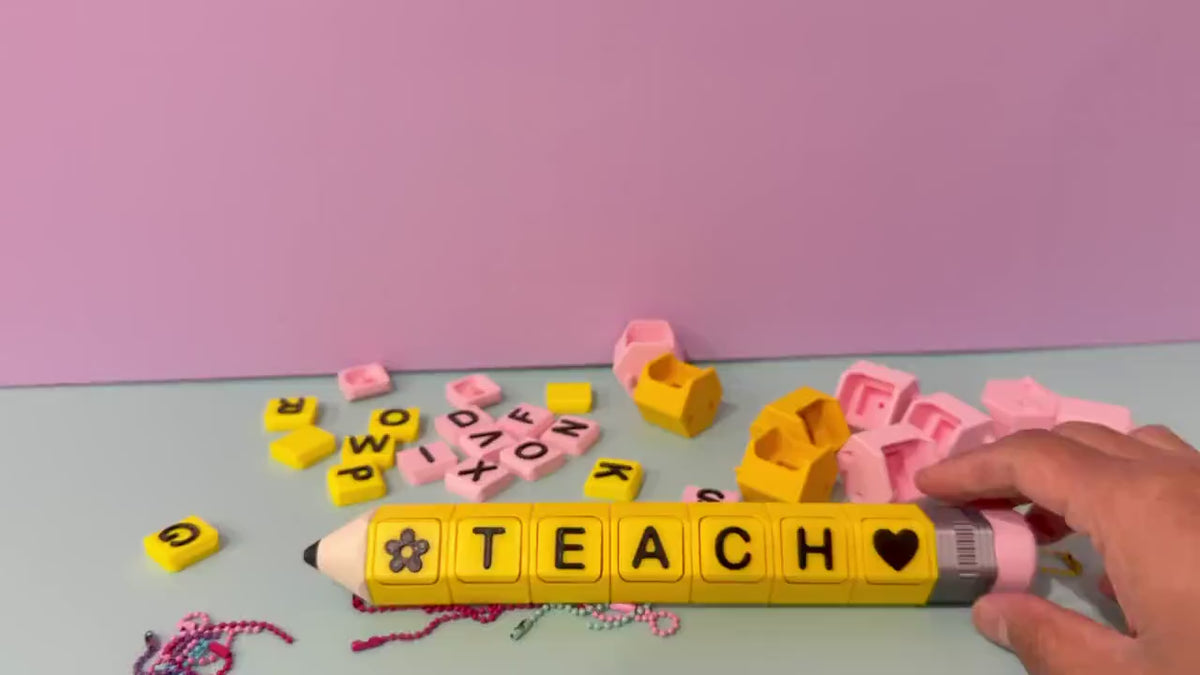 Personalized Pencil Clicker, Custom Name Fidget Toy, Sensory Desk Toy