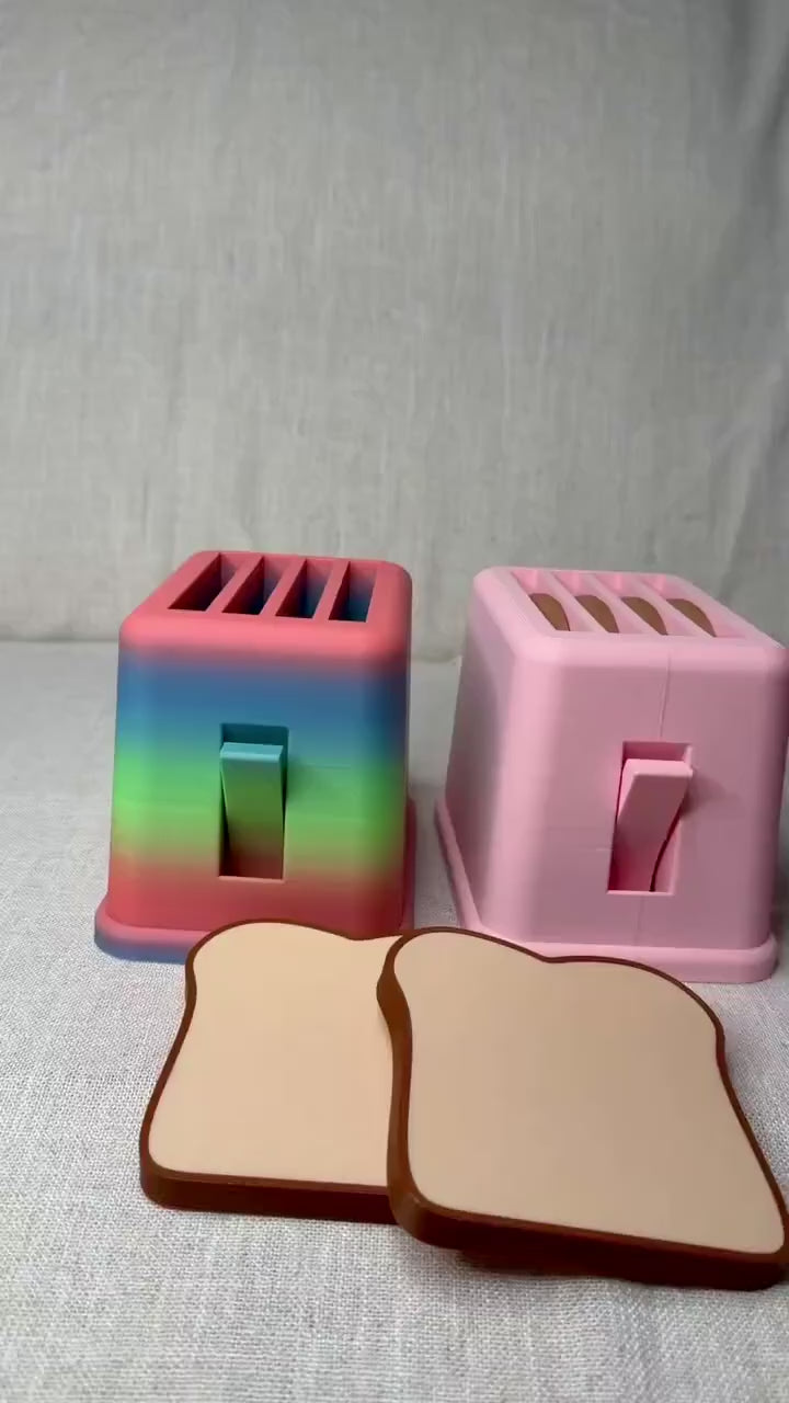 Interactive Pretend Play Toaster Set, Waffles & Toast, Kids Kitchen Toy