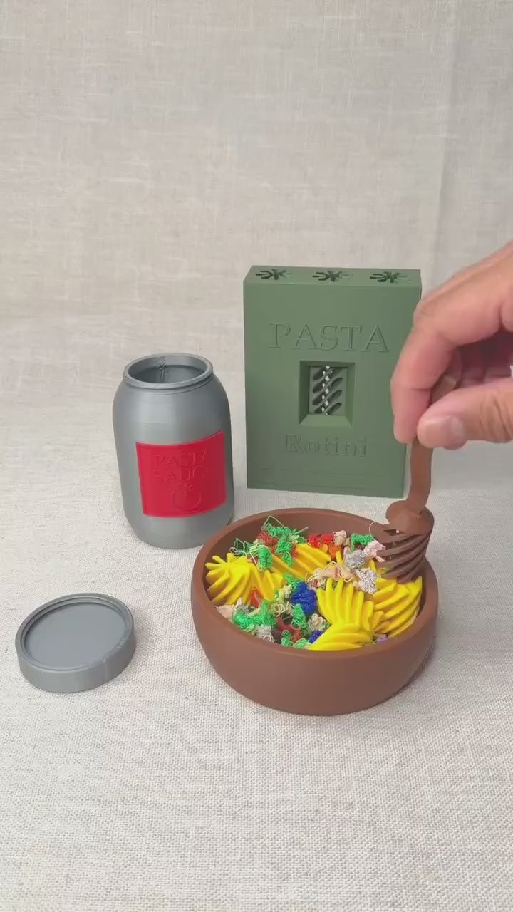 Pasta Play Set, Pretend Food Noodles, Play Kitchen Sensory Toy
